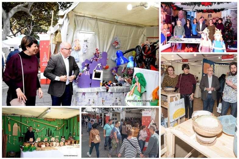 Morales y Alonso visitaron los puestos de la Feria (Foto TA)